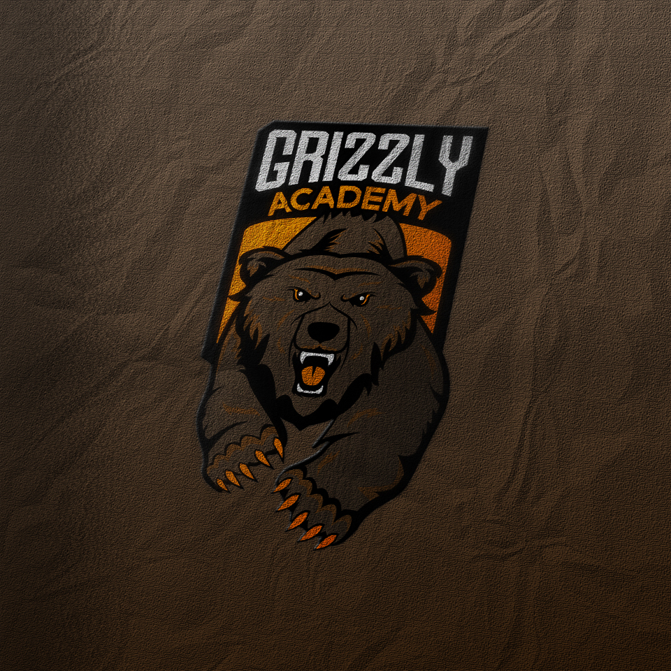 Logo de Grizzly Academy sur tissu